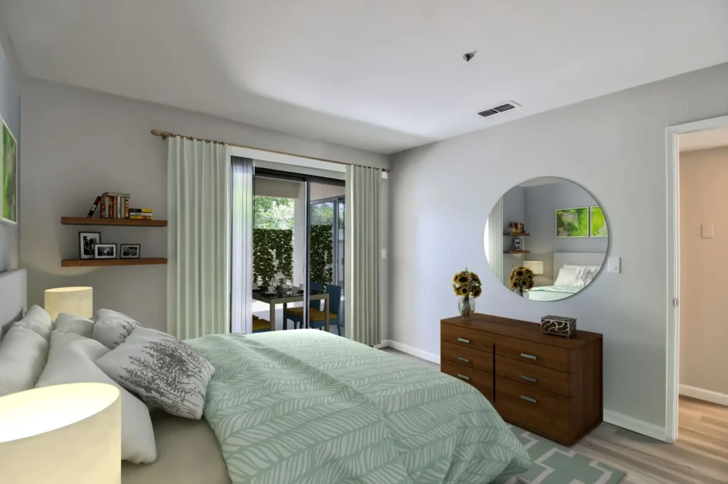 Bedroom with patio access